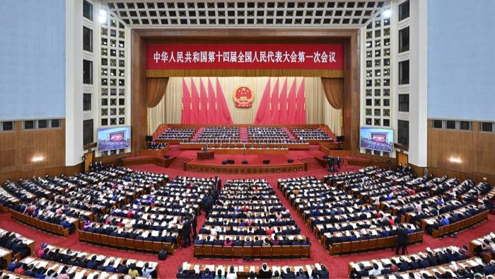 گشایش اولین نشست چهاردهمین مجلس ملی نمایندگان خلق چین در پکن و پیام گزارش کار دولت چین